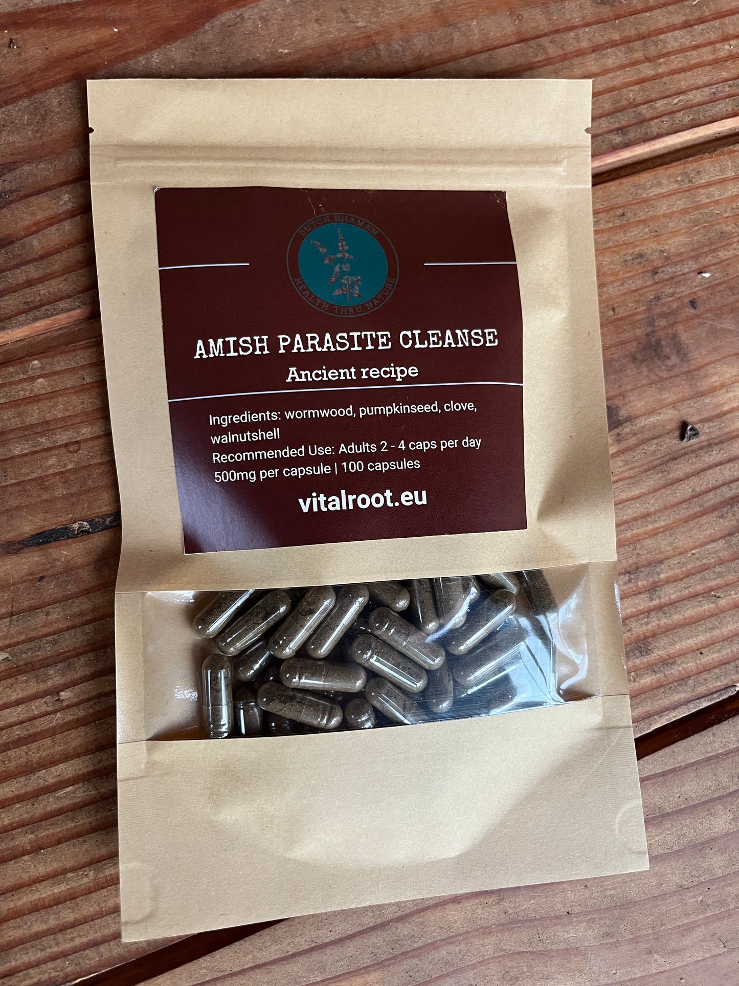 Amish Parasieten reiniging - Authentiek recept, natuurlijke Kruiden (100 capsules)